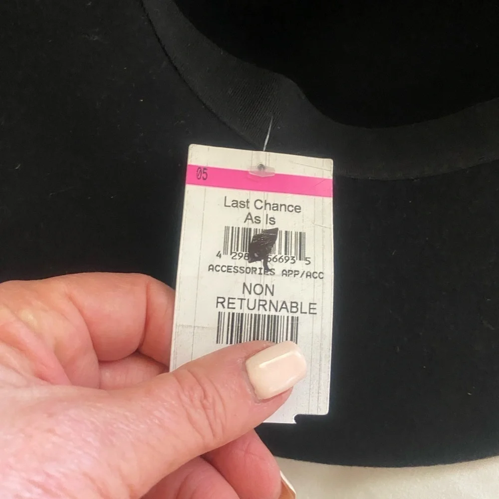Nordstrom Women’s Fedora Black Wool Hat New by Phenix